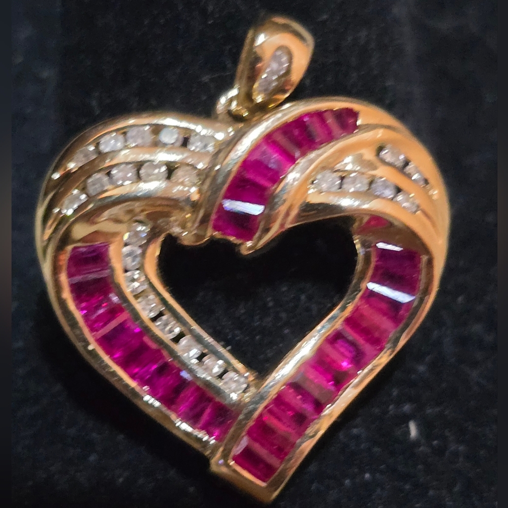 Genuine Diamond & Ruby Pendant